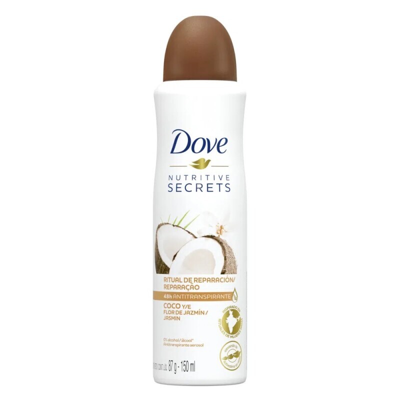 Antitranspirante en Aerosol Dove Femenino Coco 150 ml Antitranspirante en Aerosol Dove Femenino Coco 150 ml