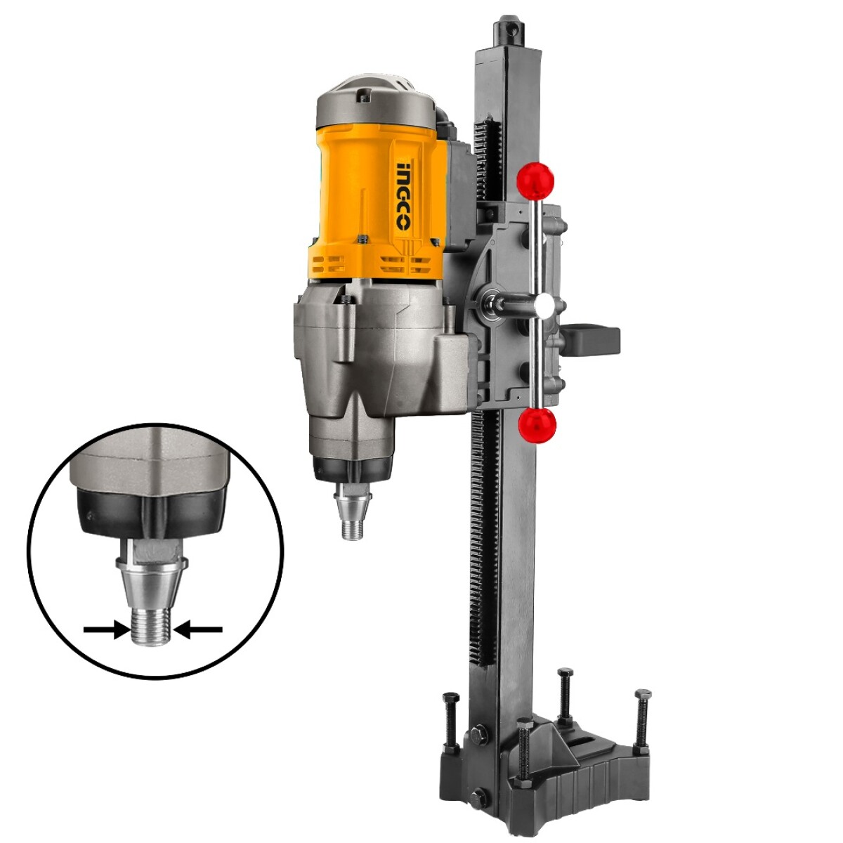 TALADRO VERTICAL CON MECHA DIAMANTADA 3800W PARA PERFORACION 