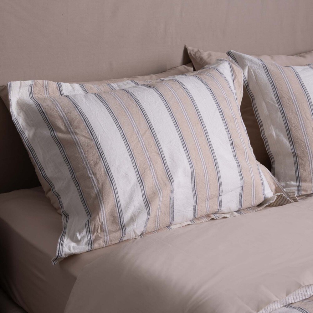 SET FUNDA NÓRDICA 2 PLAZAS LINO-Y-ALGODON DOUBLE LAYER STRIPE