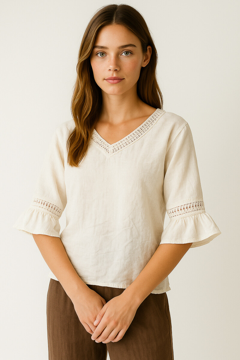 Blusa Surnia - Marfil / Off White 