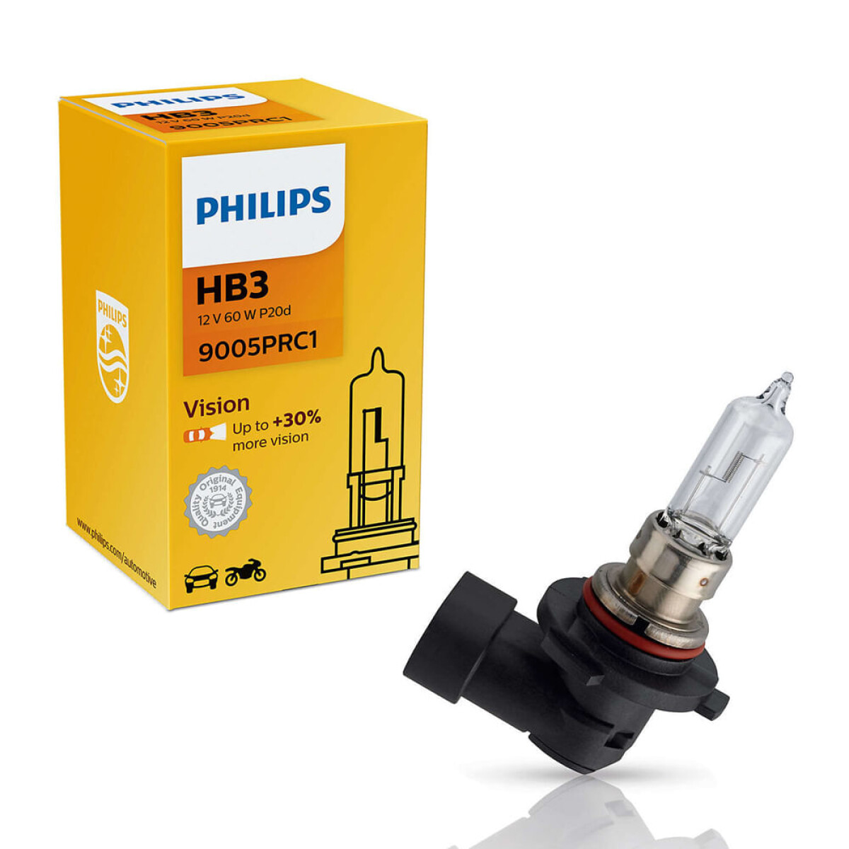 LAMPARA - HALOGENA 12V 65W HB3 =9005 PREMIUM PHILIPS 