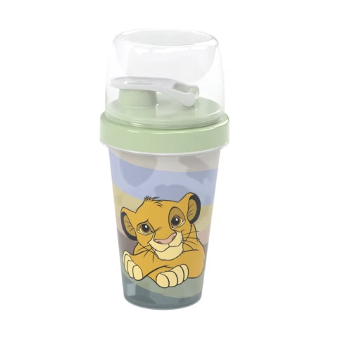 Vaso Milk Shake con Tapa Rey León 320 ml U