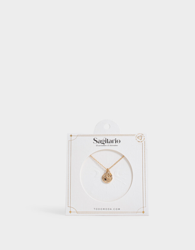 Cadena Corta con Dije Capsula Especial Cadena Corta Con Dije Sagitario - Dorado