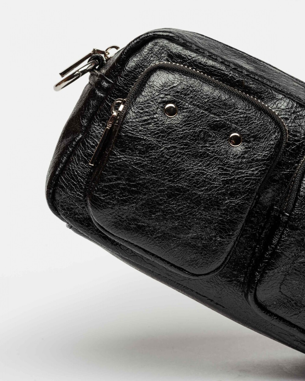 Bandolera Dakota En Efecto Cuero Negro