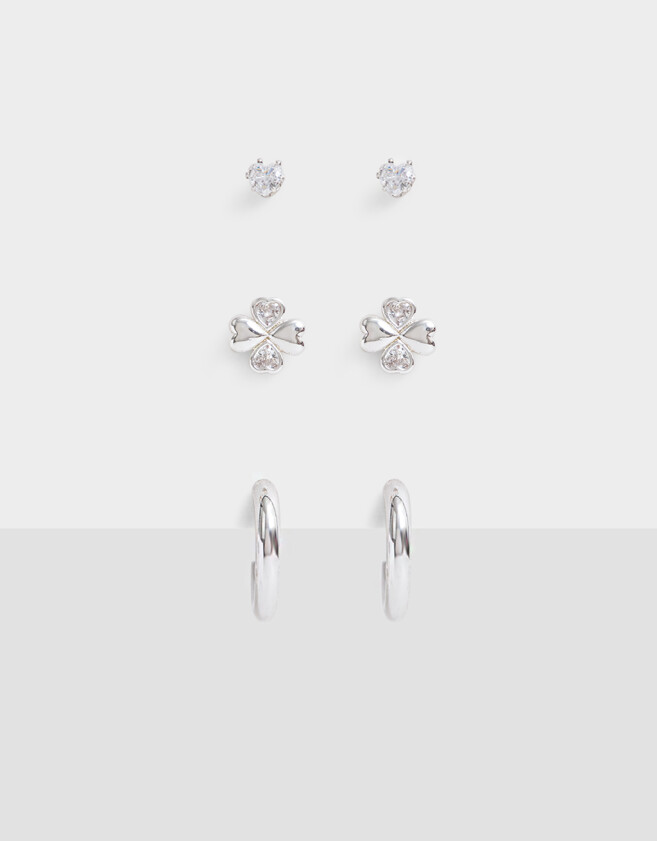 Aros Sets Bañada en Plata Set De Aros Bañado En Plata - Plateado