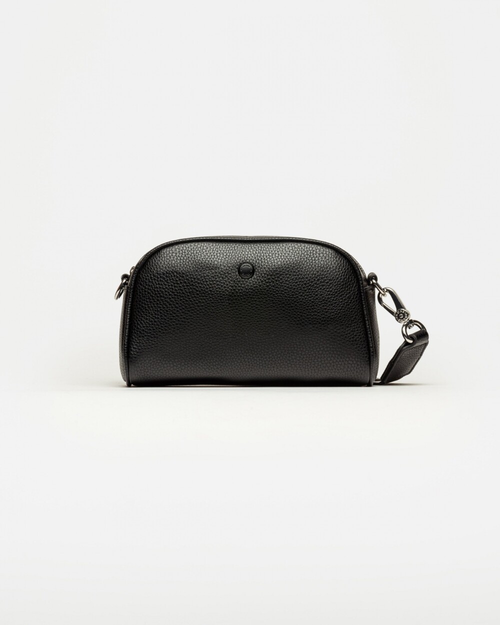 Bandolera Hazel en efecto cuero Negro