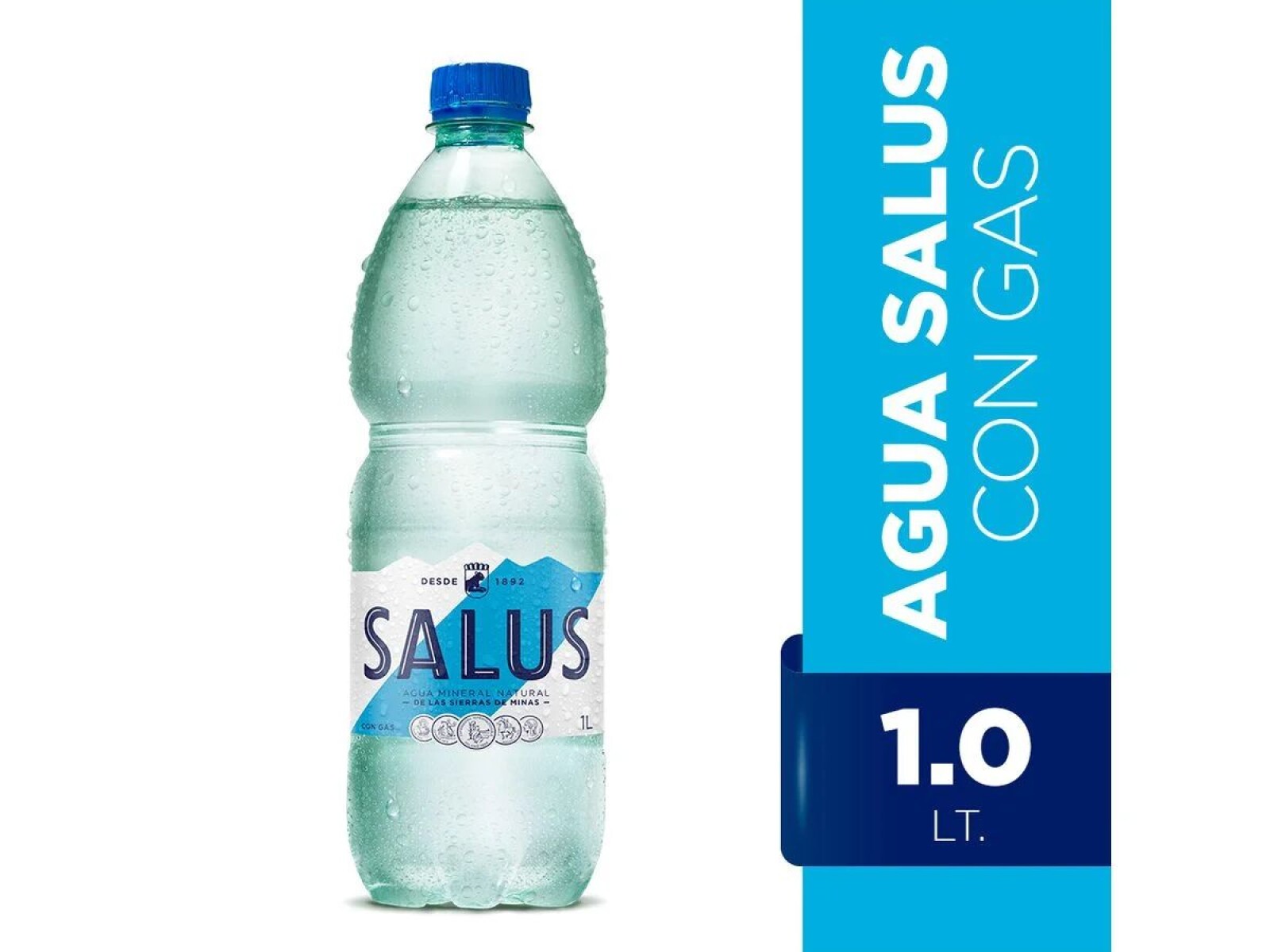 AGUA SALUS 1LT CON GAS 