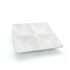 OUTLET Salsera cuádruple de porcelana blanca 15x15x2,5 cm Outlet Salsera Cuádruple De Porcelana Blanca 15x15x2,5 Cm