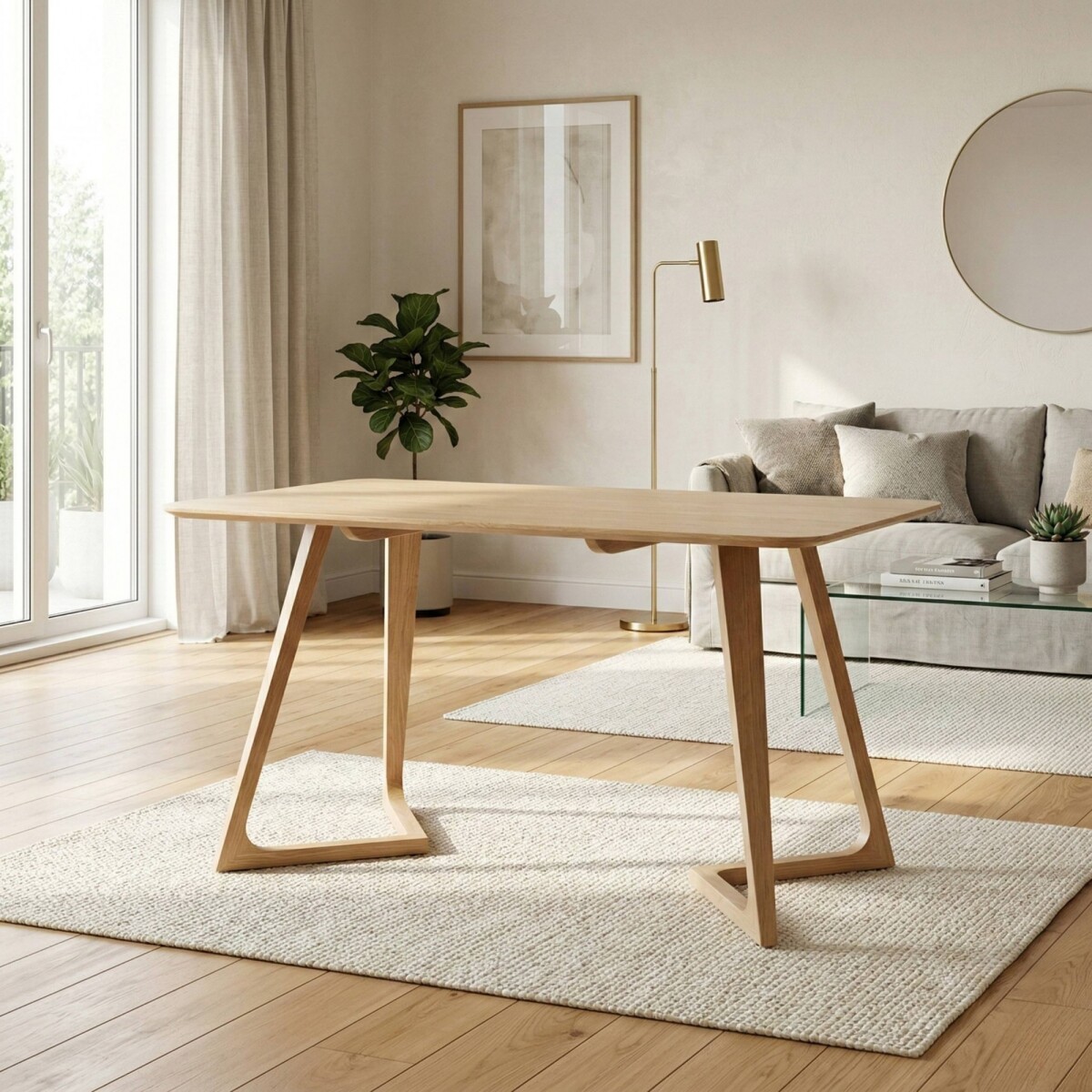 Mesa de comedor Aura - Madera Maciza 150 cm 