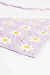 Bandana tejida flor lila