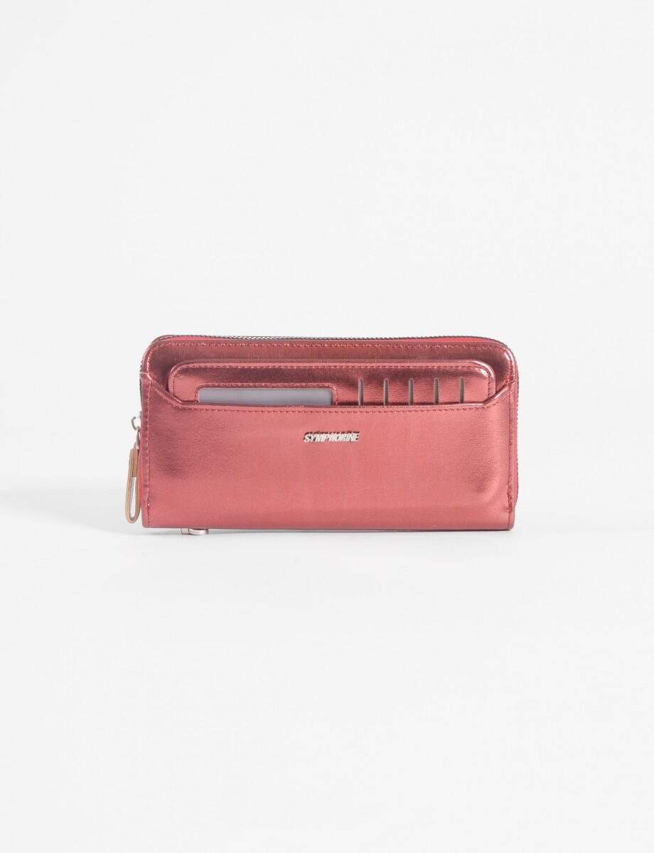 Billetera con tarjetero removible - rojo 