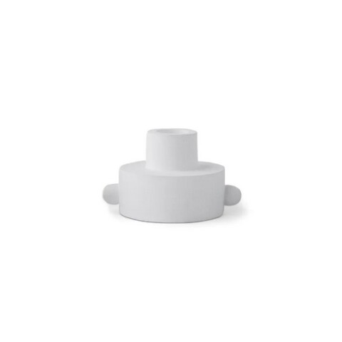 Candelabro de cerámica dual Blanco