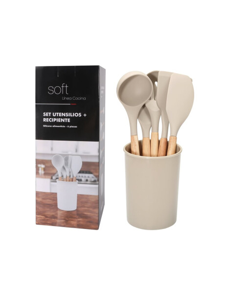 SET 6 PIEZAS MENAGE SILICONA BEIGE SET 6 PIEZAS MENAGE SILICONA BEIGE