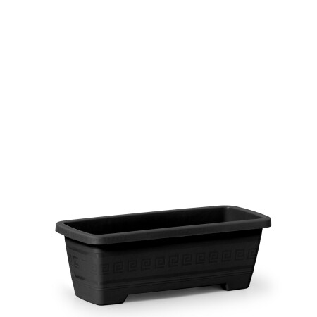 MACETA JARDINERA RECTANGULAR 7LTS NEGRA NEGRO
