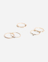 Sets Anillos Metal Set De Anillos Con Strass - Dorado