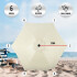 Sombrilla Grande Jardin Reforzada 2.70 M Acero Manija Y Base Plastica Para Piso Playa Patio Imback Color Blanco Sombrilla Grande Jardin Reforzada 2.70 M Acero Manija Y Base Plastica Para Piso Playa Patio Imback Color Blanco