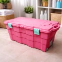 CAJA BAUL ORGANIZADOR 100 LITROS WENCO ROSADO ROSA