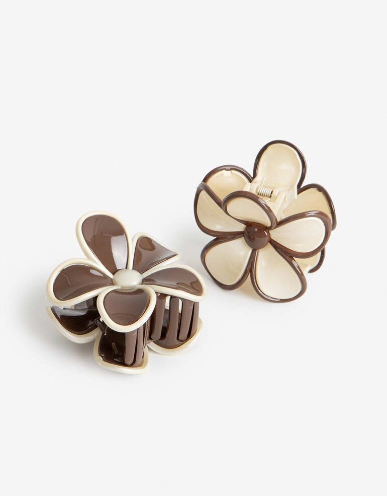 Broches Sets Flores Sets De Broches - Combinacion Bicolor