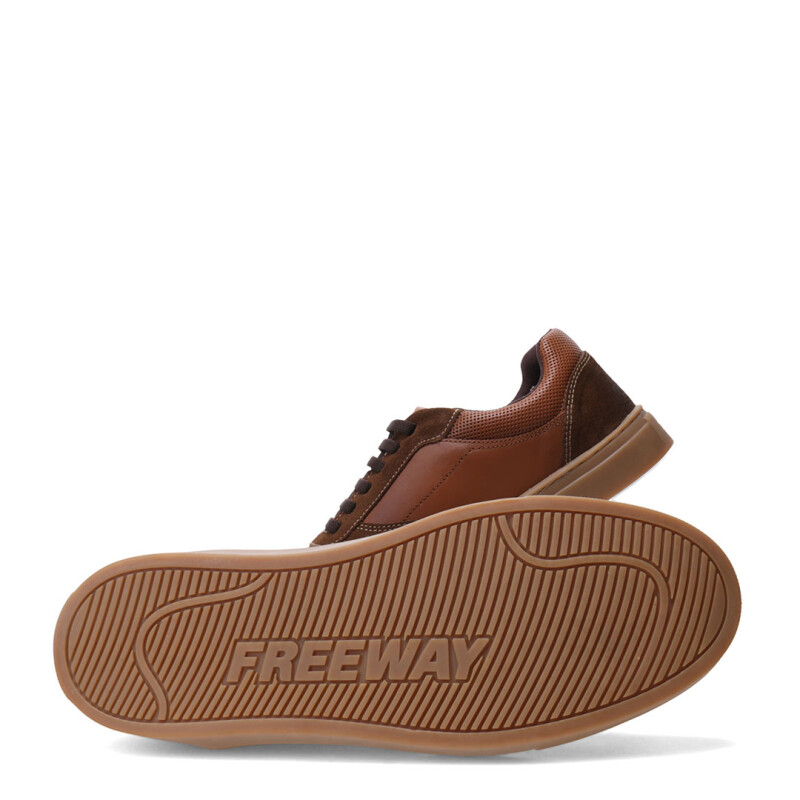 Zapato de Hombre Freeway Casual Box Marrón Coñac