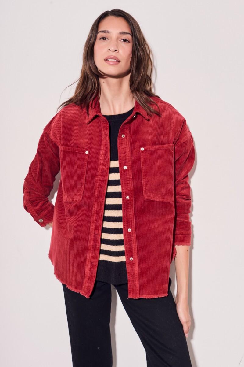 Sobrecamisa Corduroy Rojo