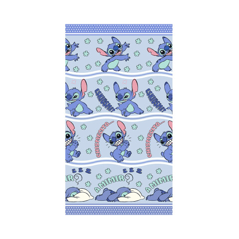 Colcha Infantil Stitch 1 Plaza 100% Microfibra AZUL