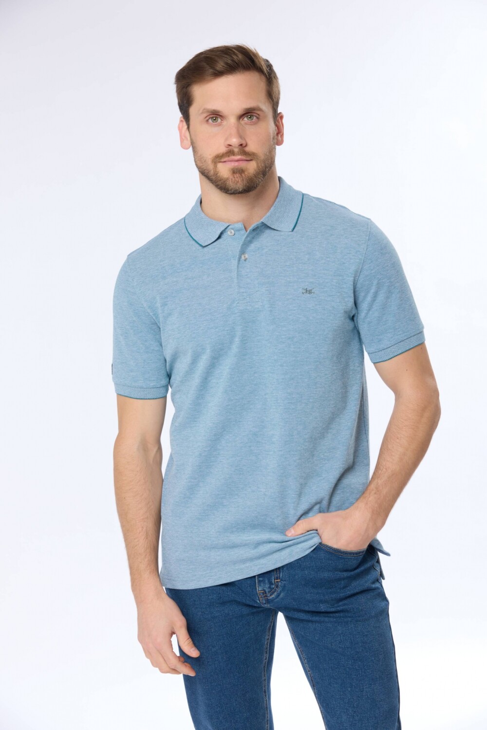 REMERA POLO LISA Petroleo