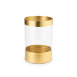 FLORERO VIDRIO TRANS. D12.5x19.5CM DORADO FLORERO VIDRIO TRANS. D12.5x19.5CM DORADO