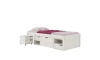 Cama Madera Maciza Con Cajones - 1 plaza - Linea charme Blanco