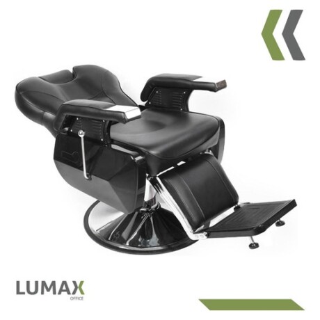 Sillon de Peluqueria Barberia Hidraulico Reclinable Ecocuero Negro