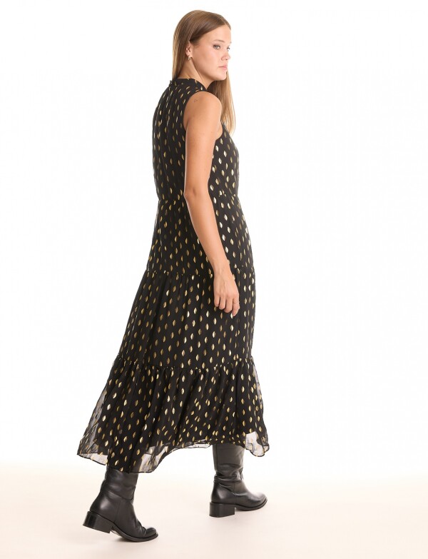 Vestido Maxi NEGRO/DORADO