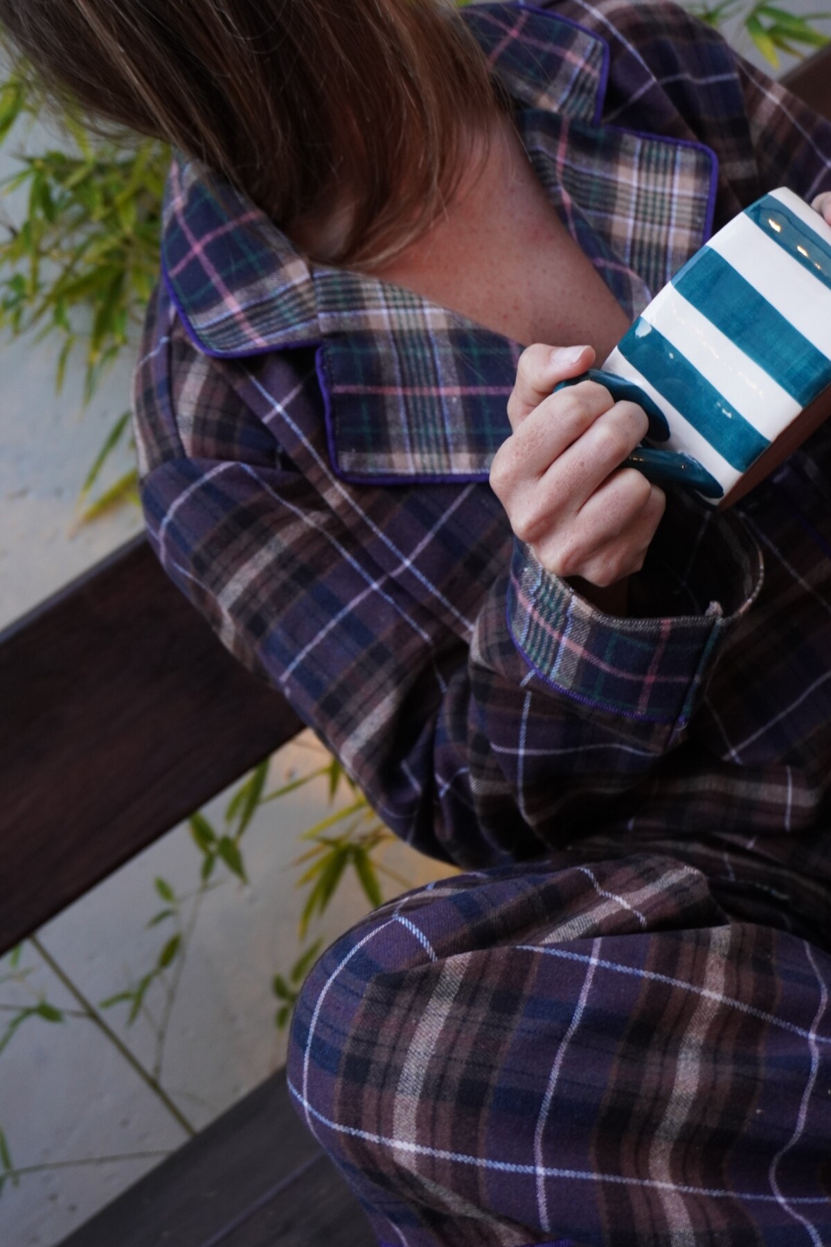 Sleepwalker Pijama Woman Marrón / Azul