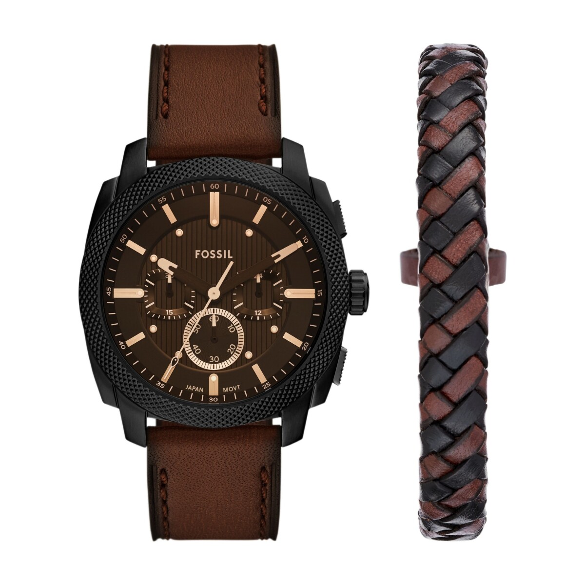 Reloj FOSSIL MACHINE Cuero Marron Esfera 42mm 