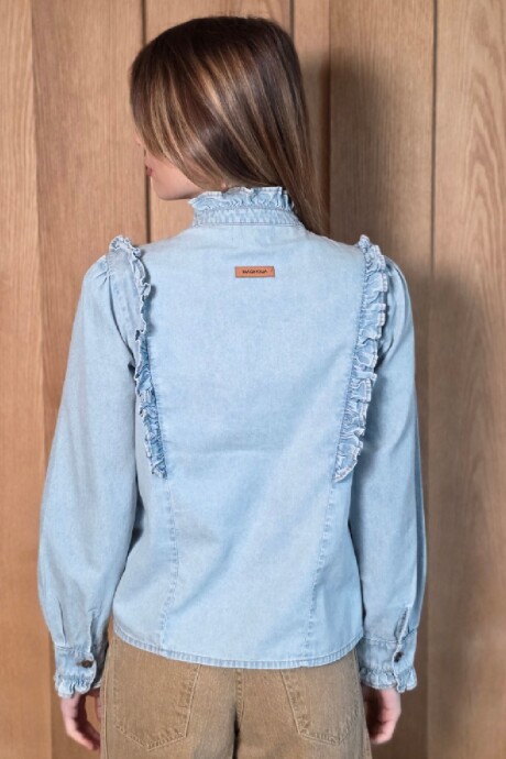 Camisa Uma Denim Celeste