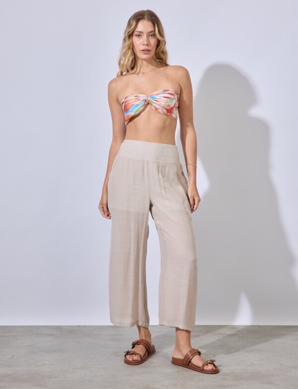 Pantalon Crop BEIGE