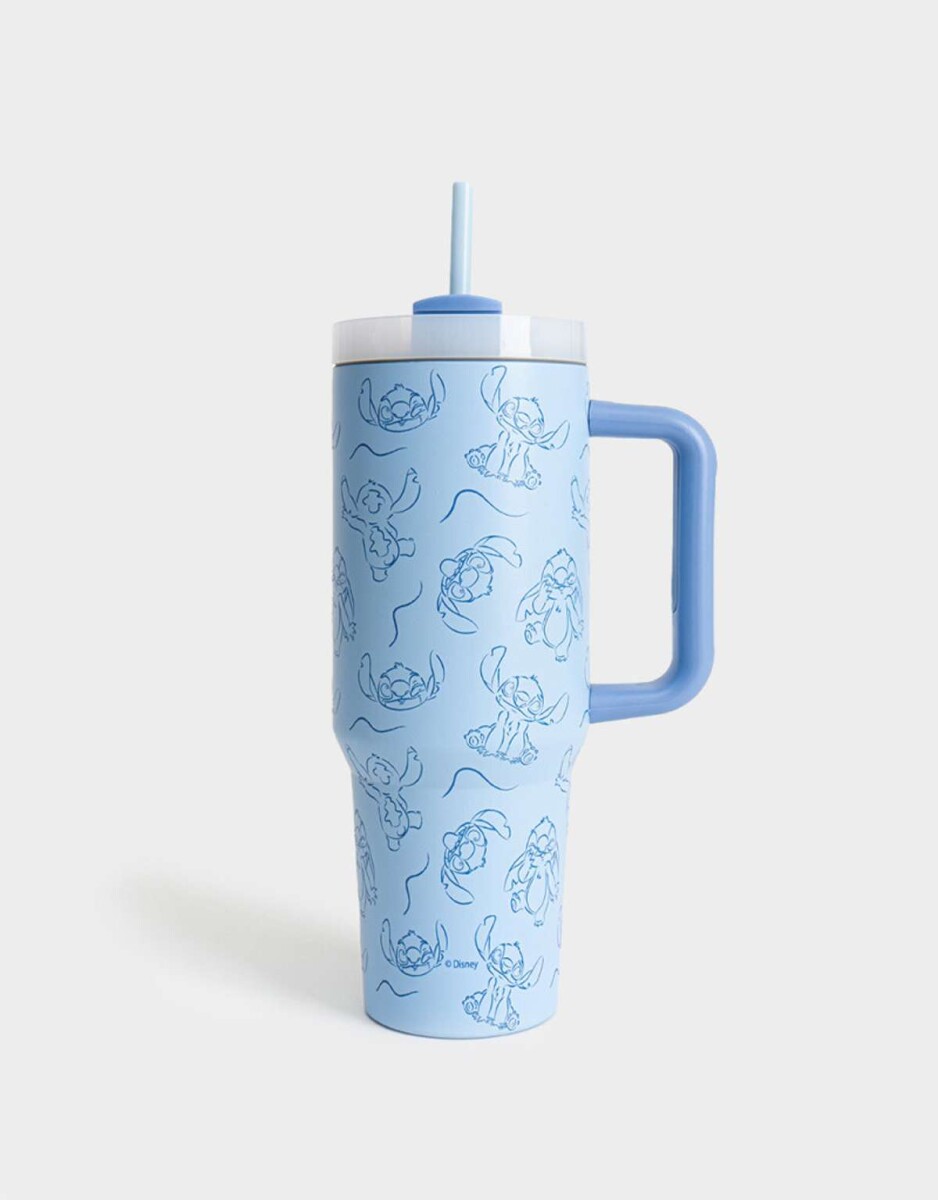 Vaso Térmico ''stitch Fluffly'' - Azul Celeste 