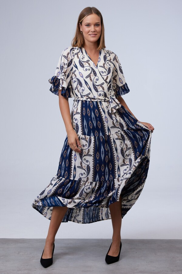 Vestido Bulgaro MULTI/AZUL