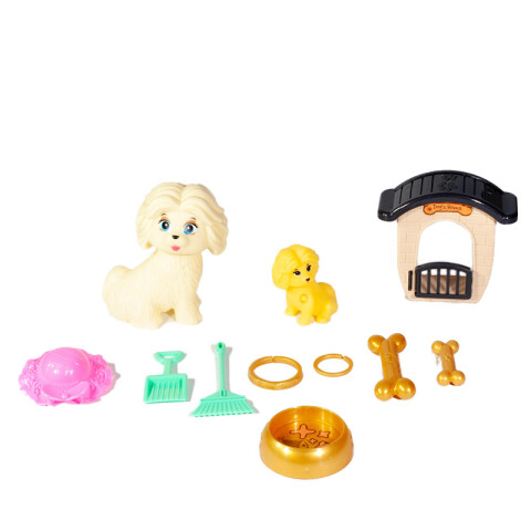 Perro y Cachorro En Blister con Accesorios 20*5*30cm Perro Y Cachorro En Blister Con Accesorios 20*5*30cm