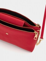 Bolso Bandolera De Textura Suave rojo