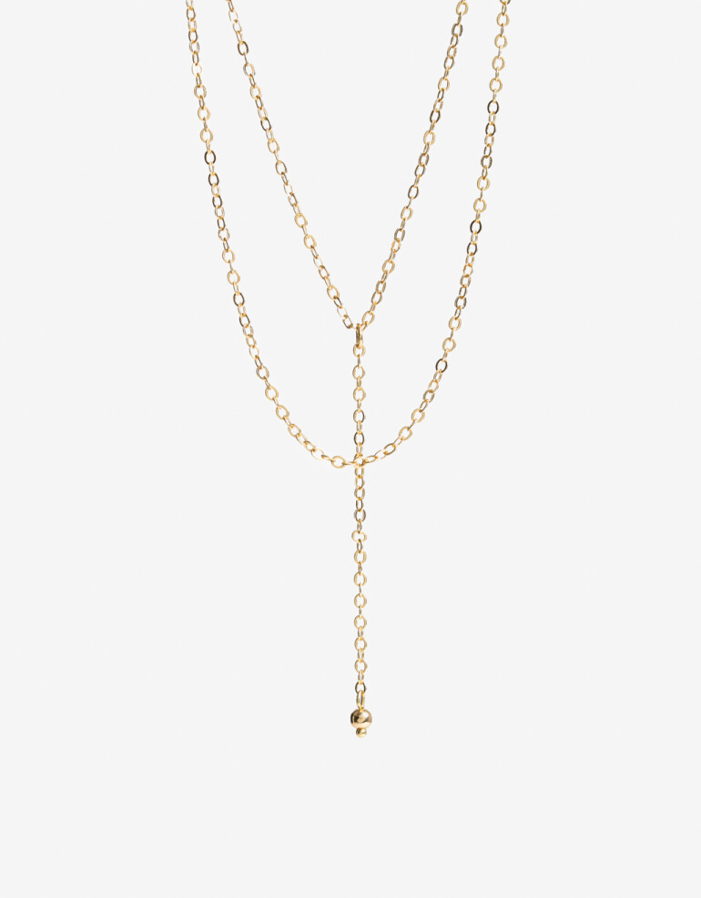 Collares Cortos Metal Collar Corto Bañado En Oro - Dorado