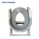 Asiento Reductor Inodoro Aprendizaje Infantil Escalera Color Gris