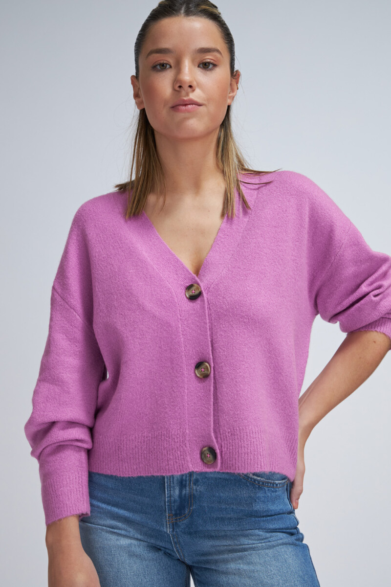 Cardigan de punto Rosado