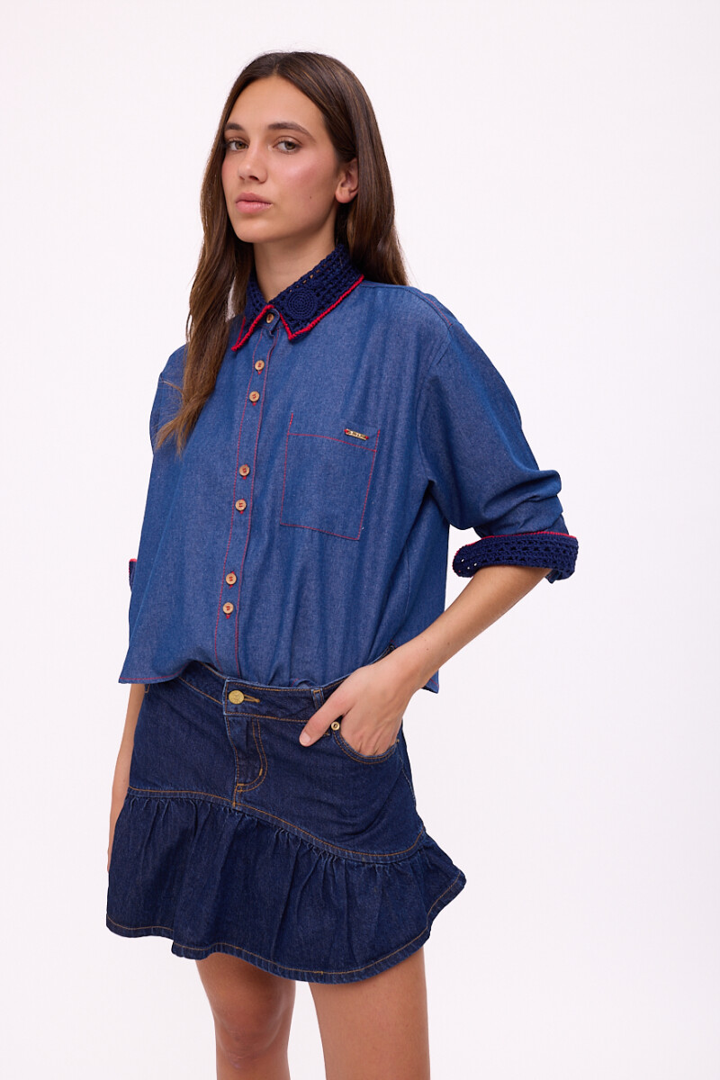 FALDA ULA DENIM Azul
