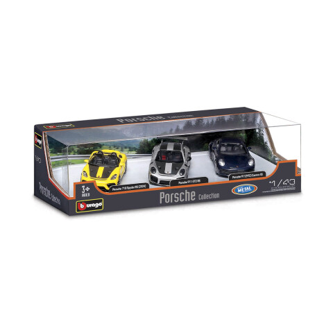 Set x 3 Autos de Coleeción Bburago Escala 1:43 PORSCHE