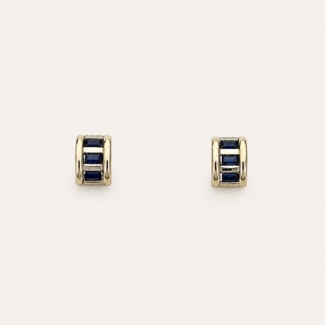 Caravanas Donna Blue - Plata y Oro Caravanas Donna Blue - Plata y Oro