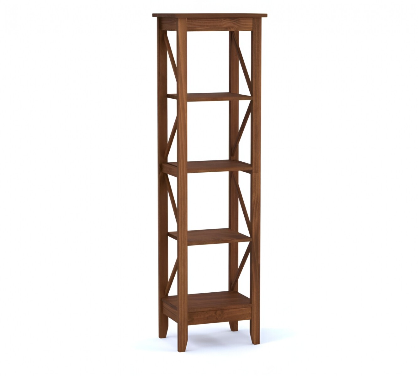 Biblioteca - Estantería - Linea Open - Rustico Hogar - Nogal 