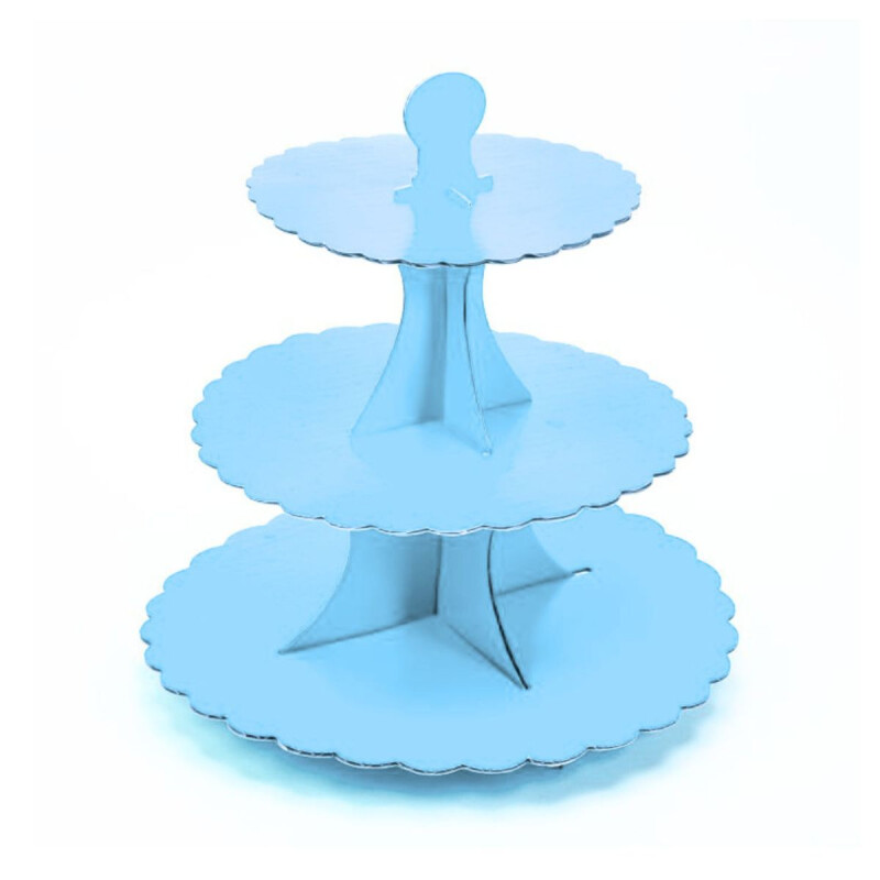 Porta Cupcake de Carton Celeste