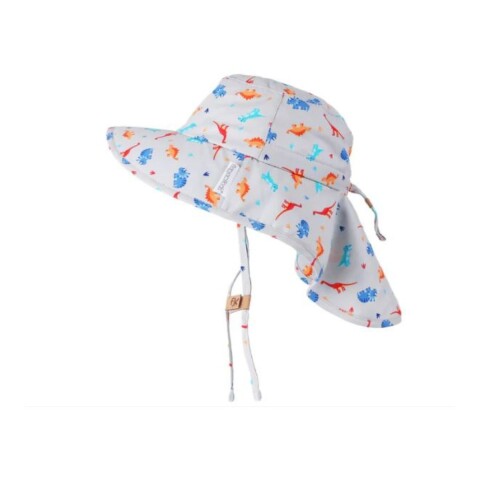 FJKCH15 Gorro De Sol Con Protección Uv 50+ Con Capa - Multidino 6-24 Meses