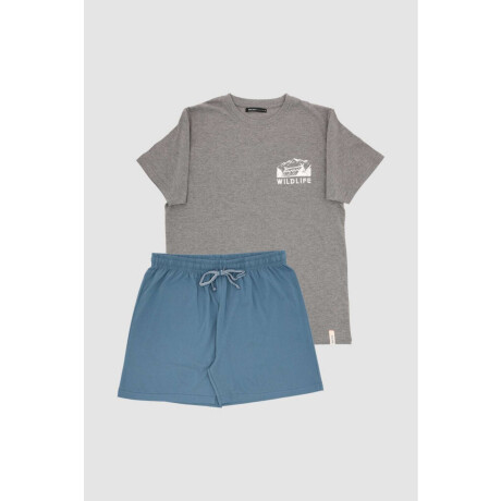 Pijama wildlife Gris