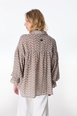 Camisa Gaia Marron Broderie