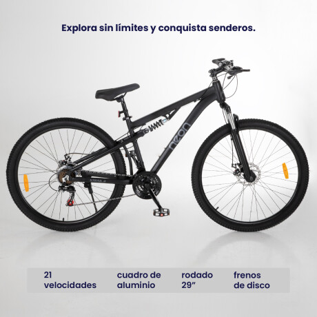 Bicicleta Montaña Doble Suspension R29 Freno Disco Negro